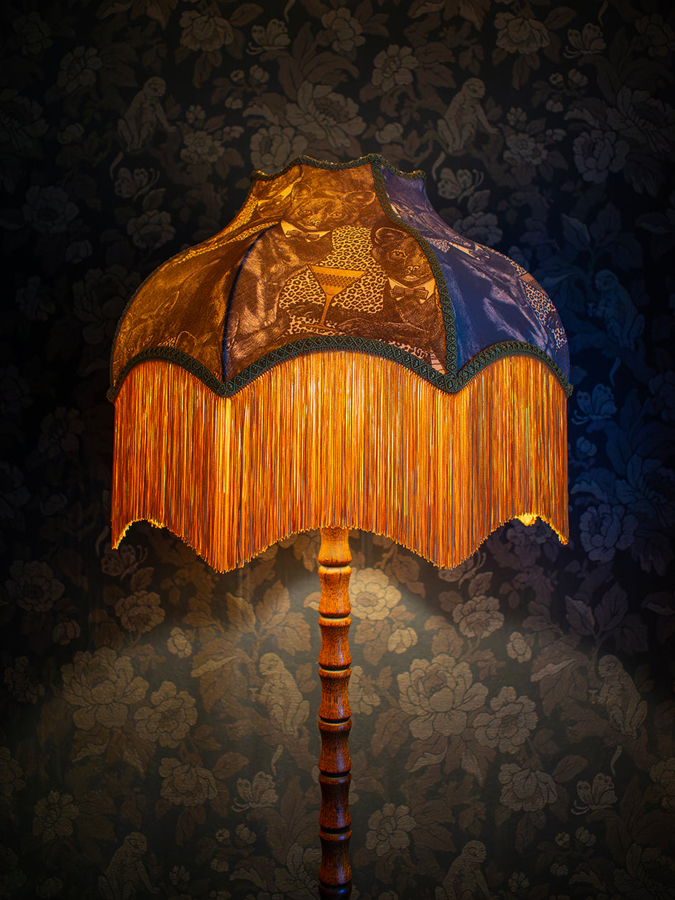 Cat-titude 'Divine Gold' Fringed Lampshade