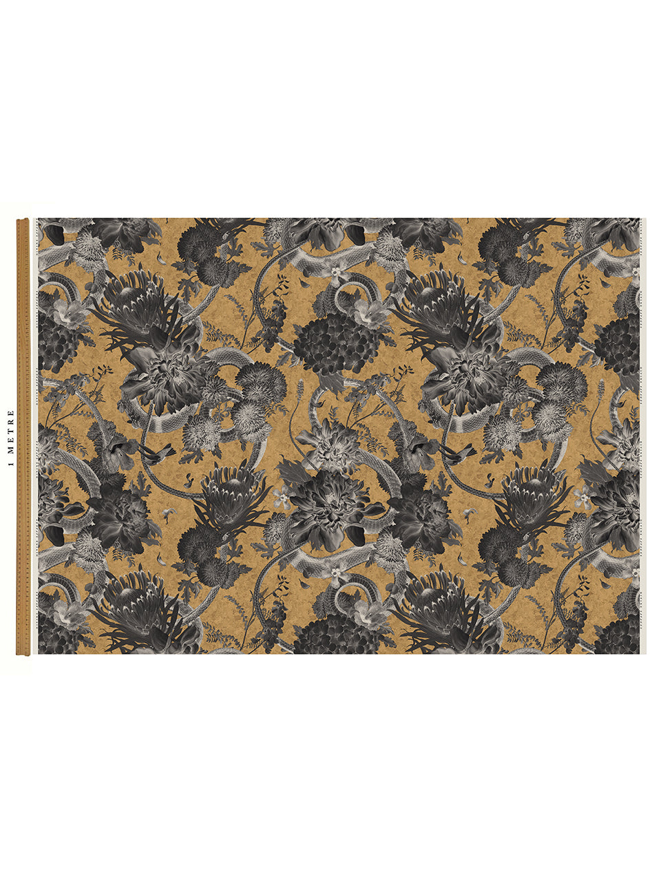 Forbidden Bloom 'Gold' Recycled Velvet Sample