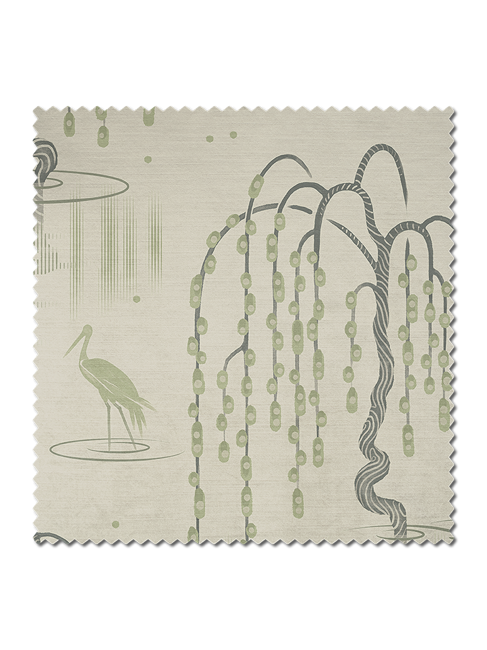 Kyoto Blossom 'Zen Sage' Recycled Velvet