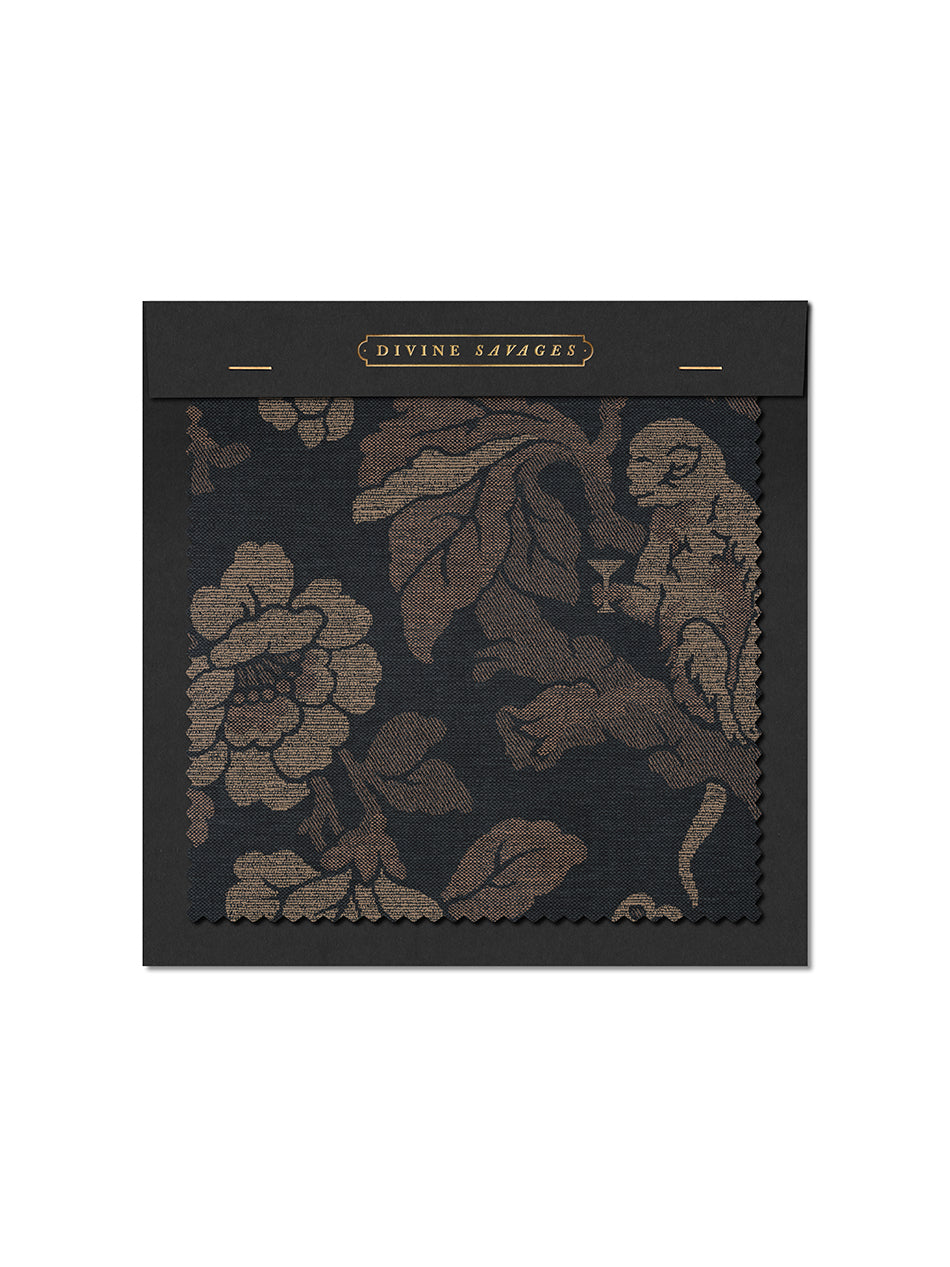 Drunken Monkey 'Black Gold' Recycled Velvet Sample