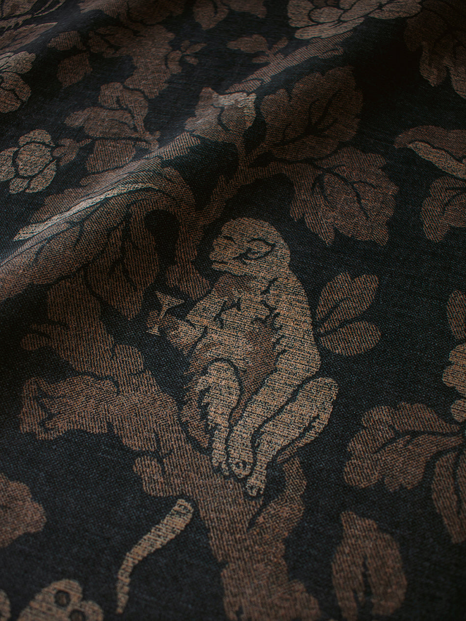 Drunken Monkey 'Black Gold' Recycled Velvet Sample
