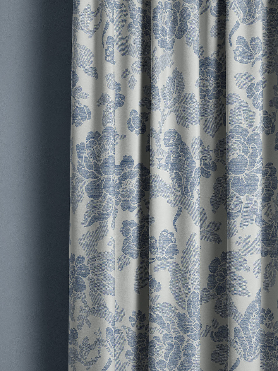 Drunken Monkey 'China Blue' Recycled Velvet
