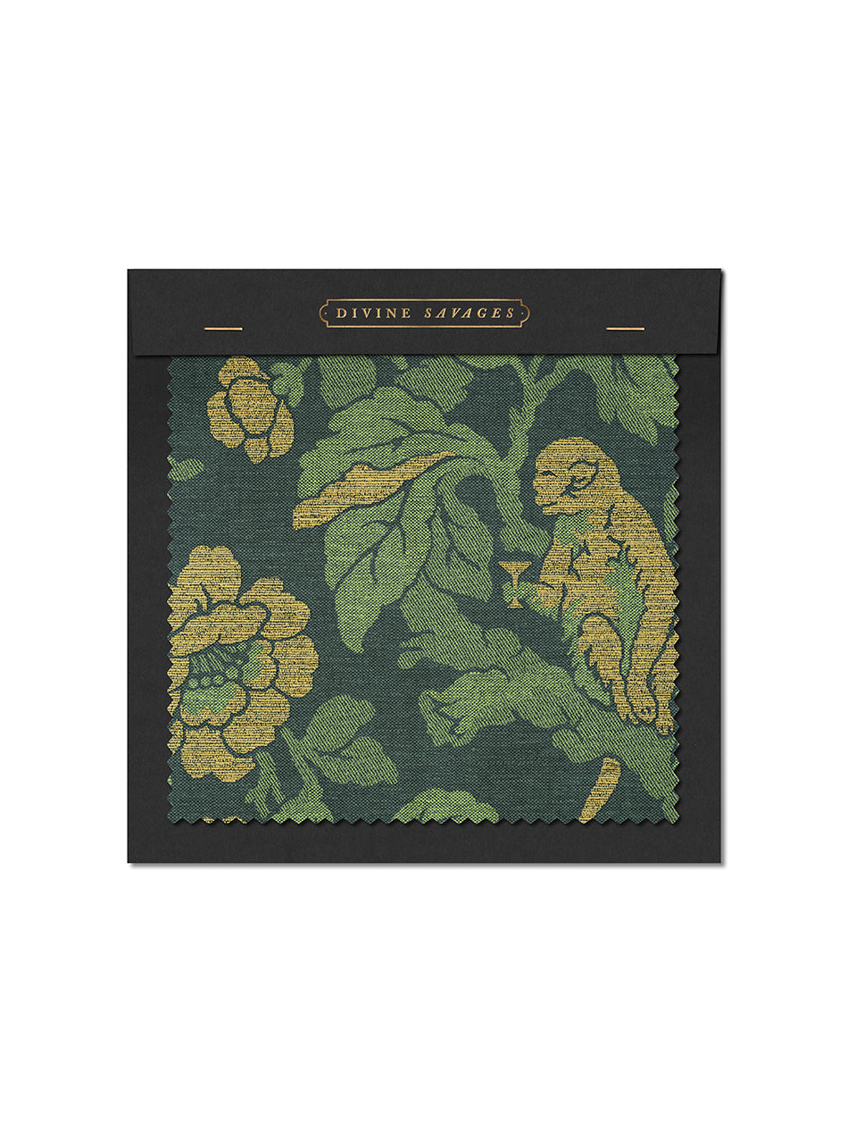 Drunken Monkey 'Jungle' Recycled Velvet Sample