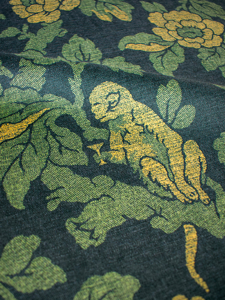 Drunken Monkey 'Jungle' Recycled Velvet Sample