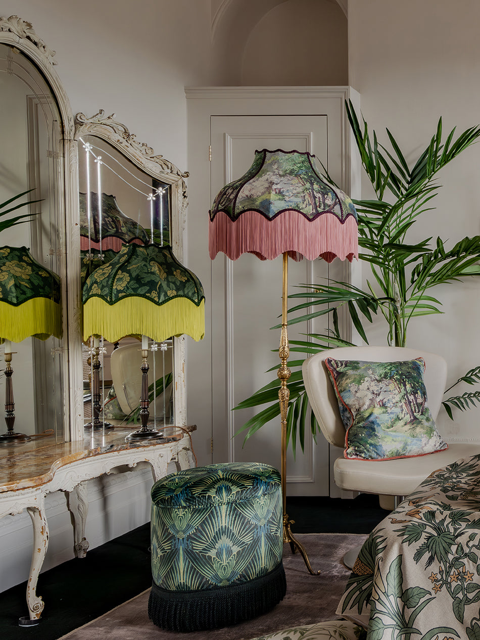 Drunken Monkey 'Jungle' Fringed Lampshade