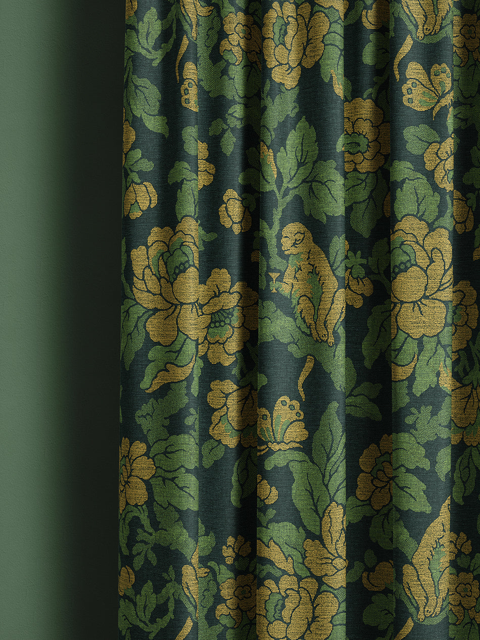 Drunken Monkey 'Jungle' Recycled Velvet Sample
