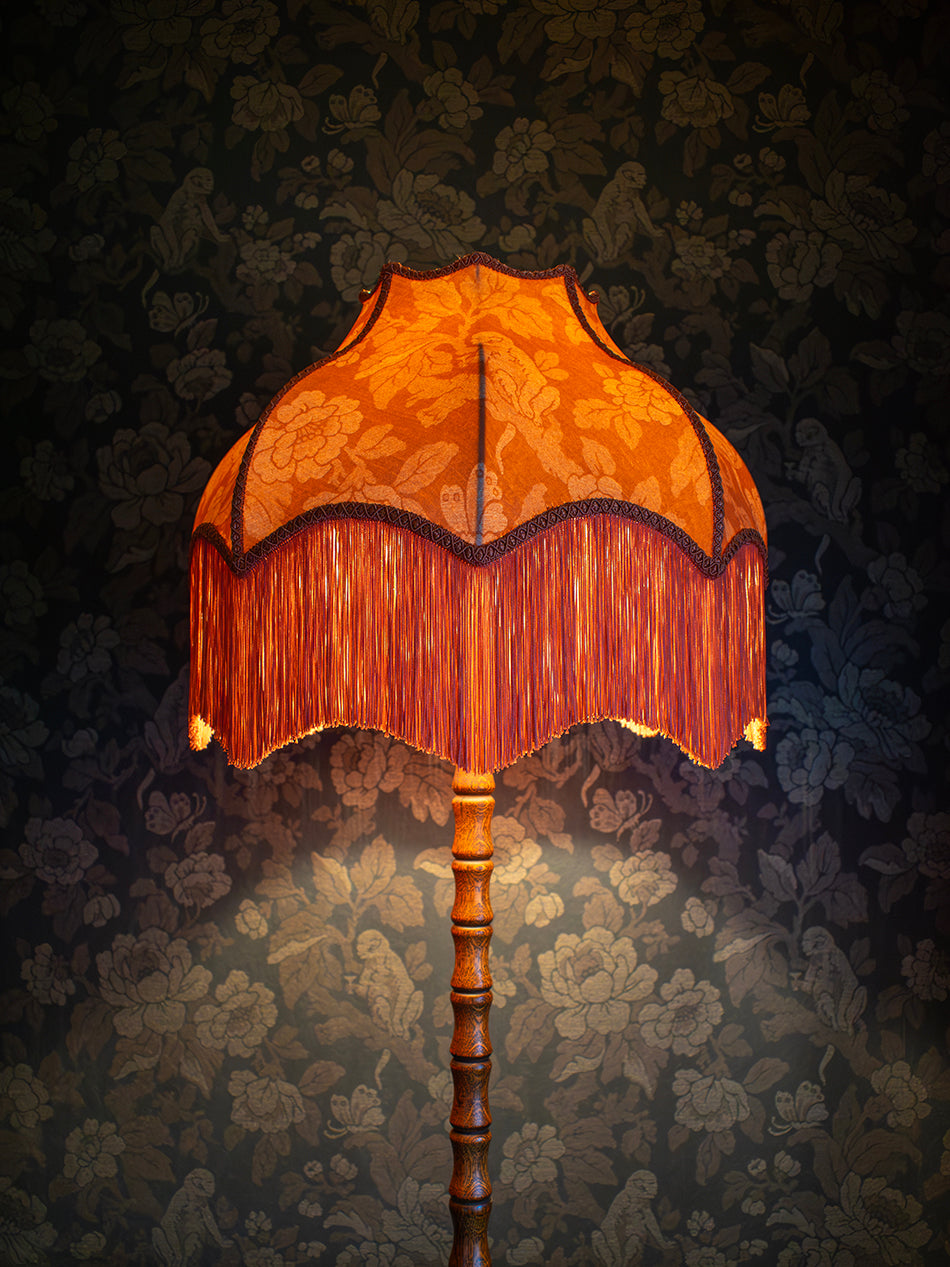 Drunken Monkey 'Melon' Fringed Lampshade