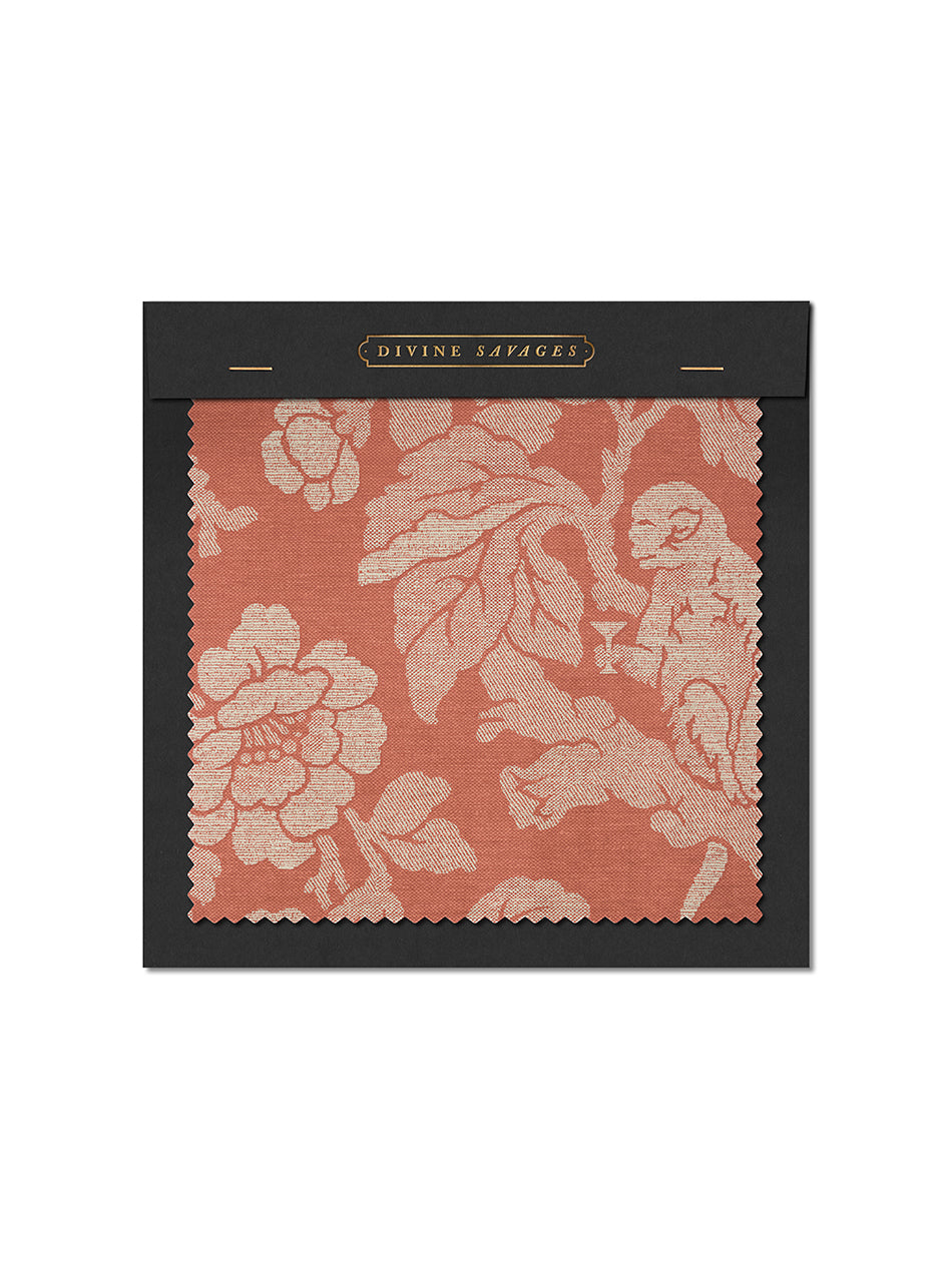 Drunken Monkey 'Melon' Recycled Velvet Sample