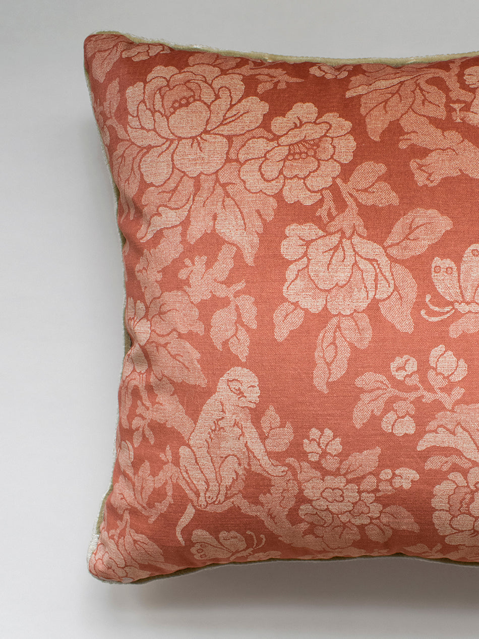 Drunken Monkey 'Melon' Velvet Cushion