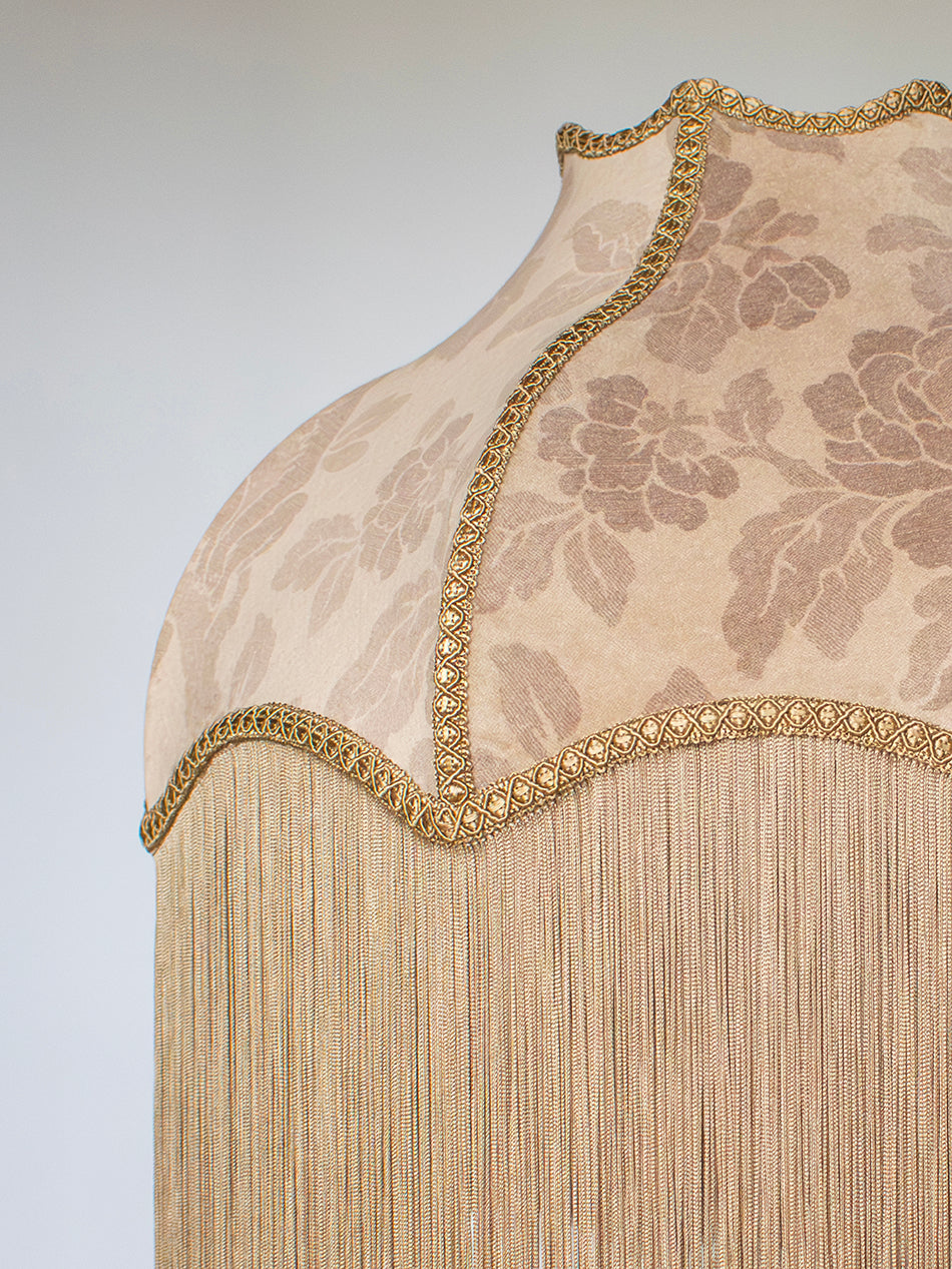 Drunken Monkey 'Nut Blush City' Fringed Lampshade