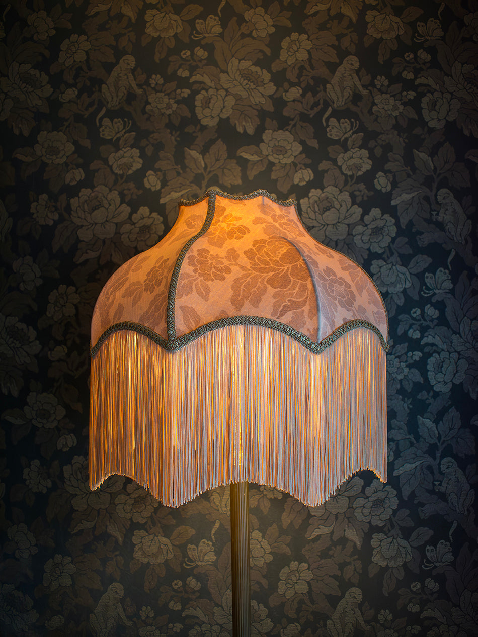 Drunken Monkey 'Nut Blush City' Fringed Lampshade