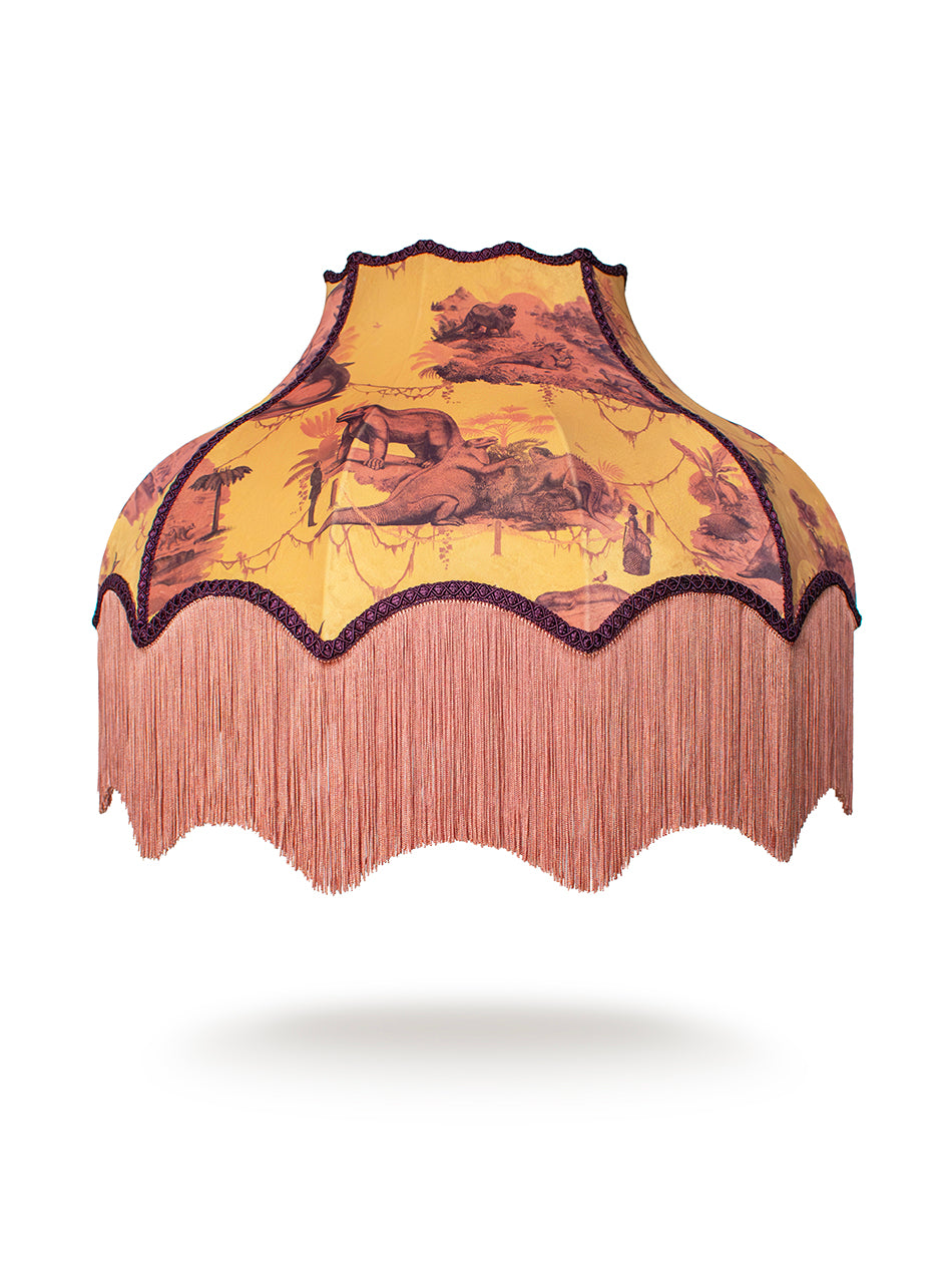 Extinctopia 'Rhubarb & Custard' Fringed Lampshade