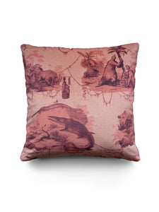 Extinctopia 'Volcanic Sunset' Velvet Cushion