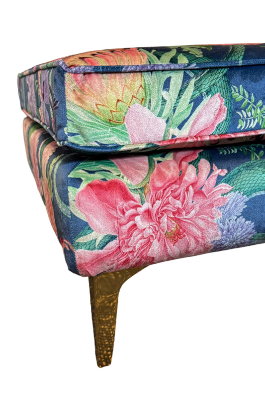 Sample Sale: Forbidden Bloom Velvet Ottoman