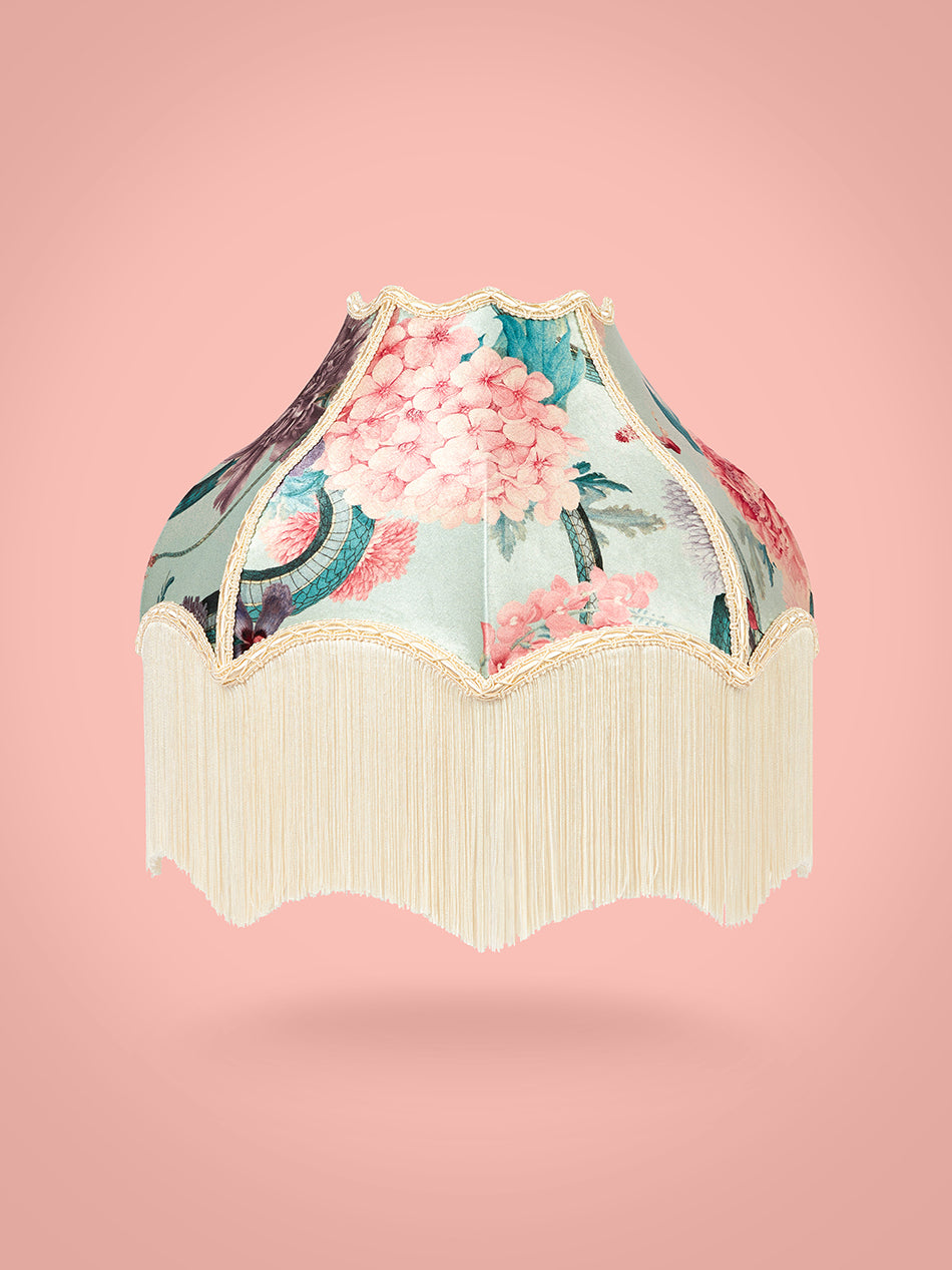 Forbidden Bloom 'Peppermint' Fringed Bette Lampshade
