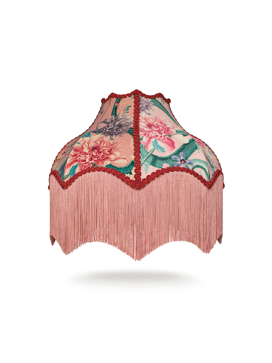 Forbidden Bloom 'Blush' Fringed Lampshade