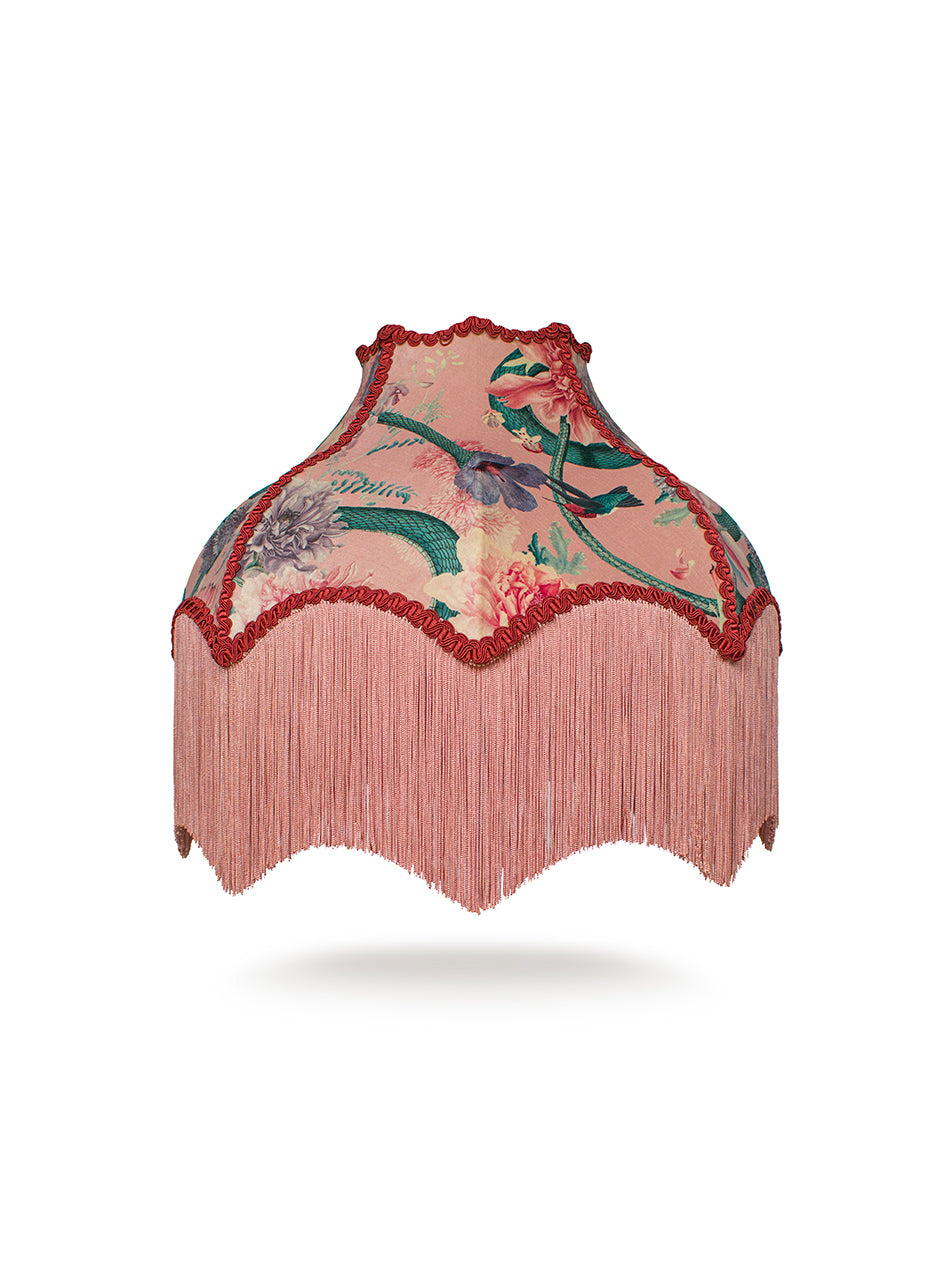Forbidden Bloom 'Blush' Fringed Lampshade