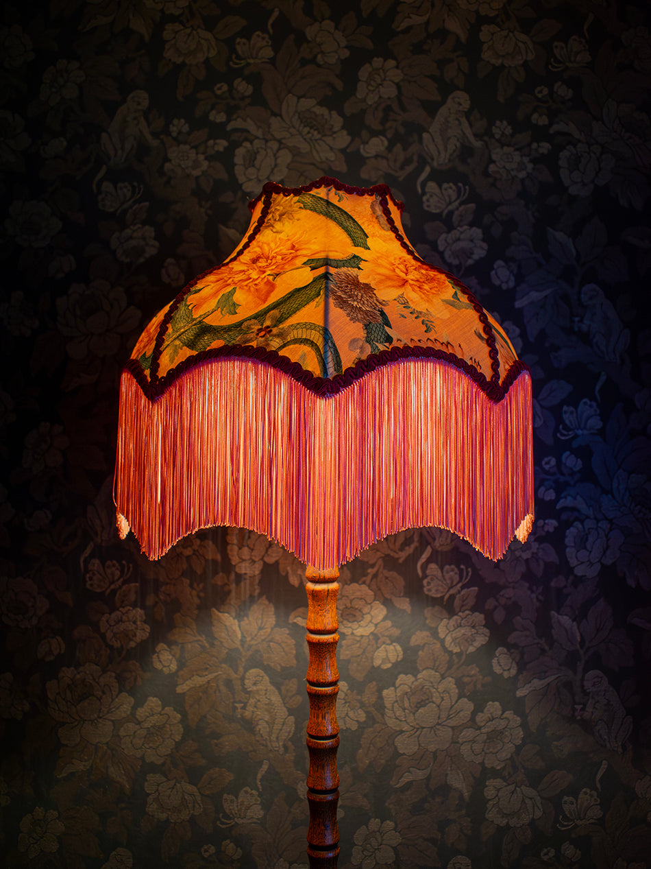 Forbidden Bloom 'Blush' Fringed Lampshade