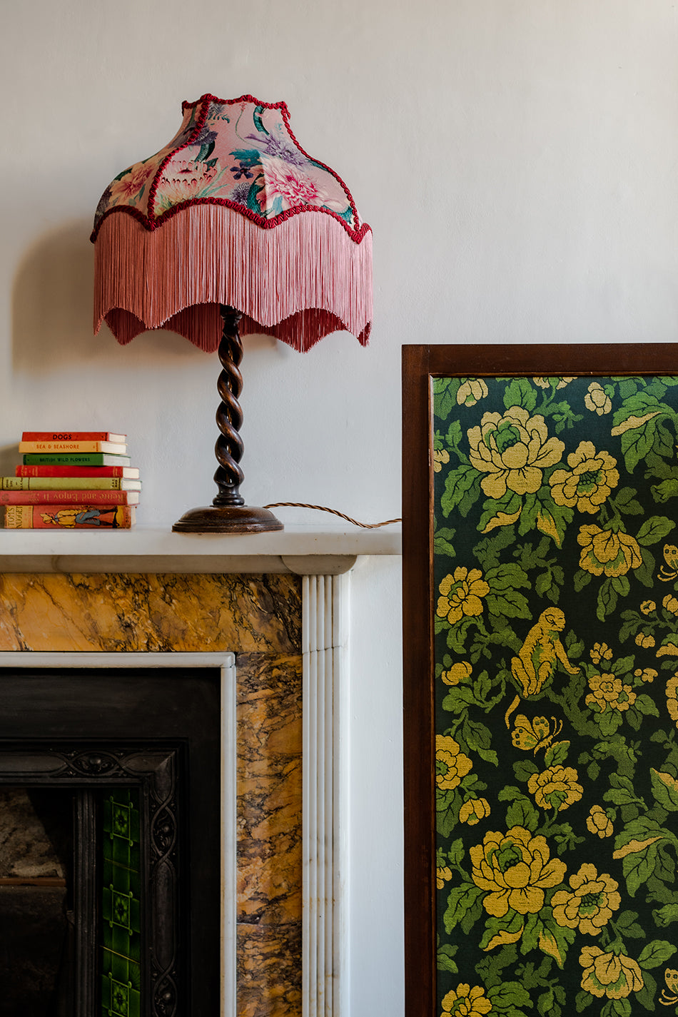 Forbidden Bloom 'Blush' Fringed Lampshade