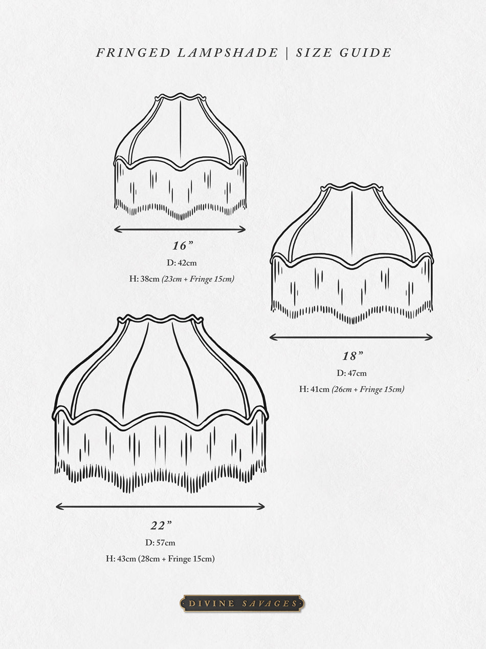 Forbidden Bloom 'Blush' Fringed Lampshade