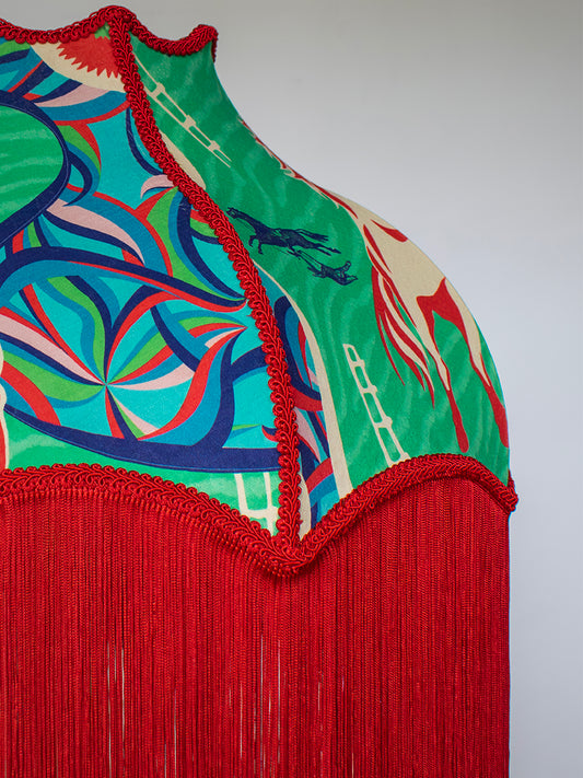 Stallion Rhapsody Fringed Lampshade