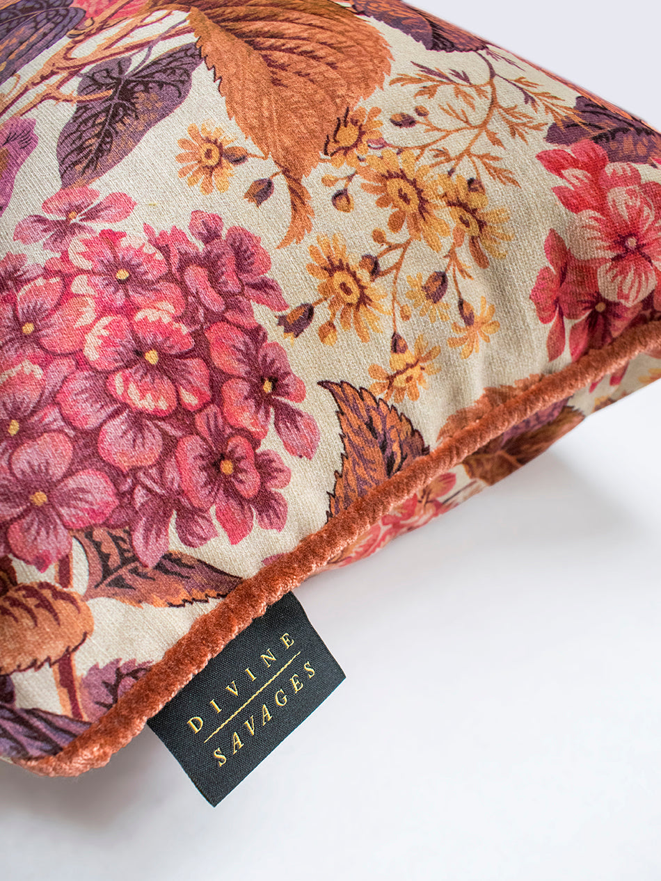 The Brambles Velvet Rectangle Cushion