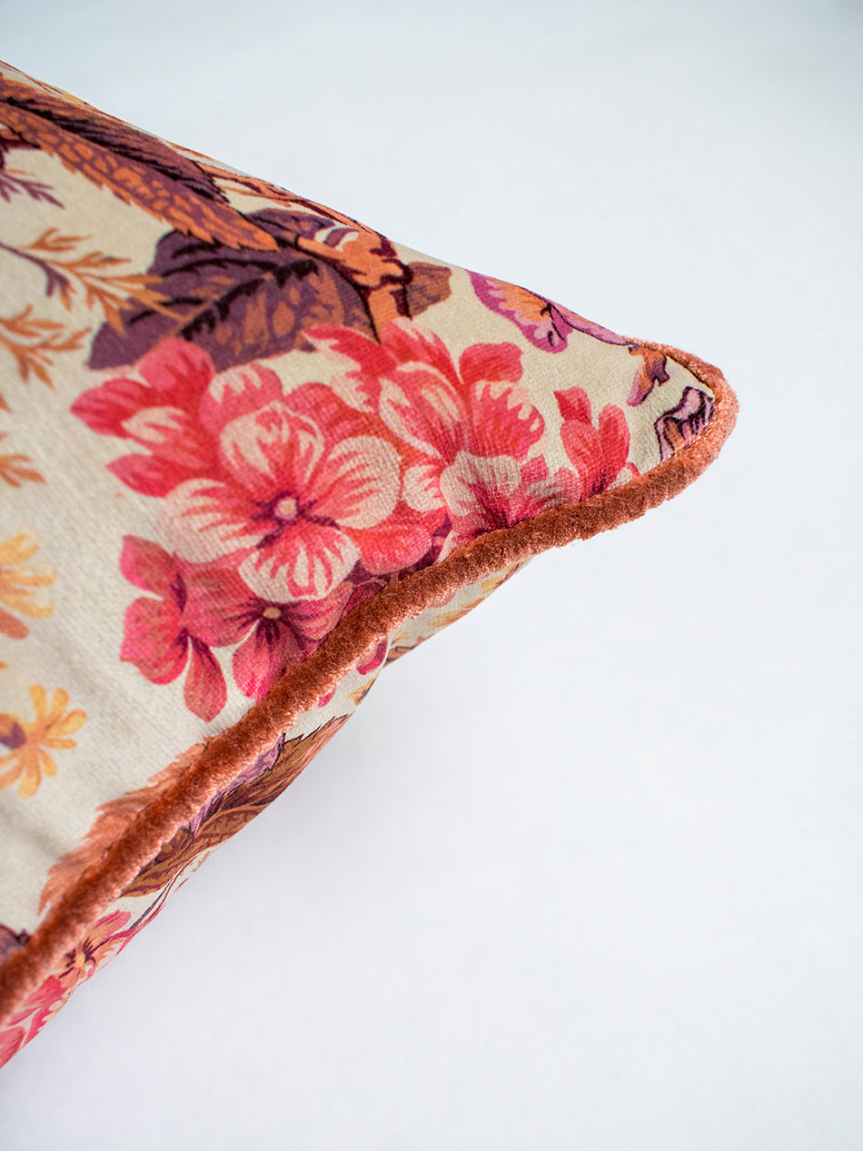 The Brambles Velvet Rectangle Cushion
