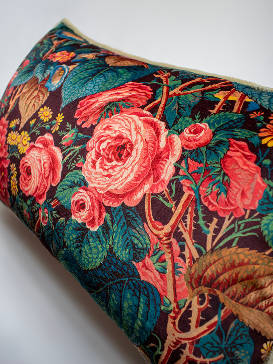 The Brambles Velvet Rectangle Cushion