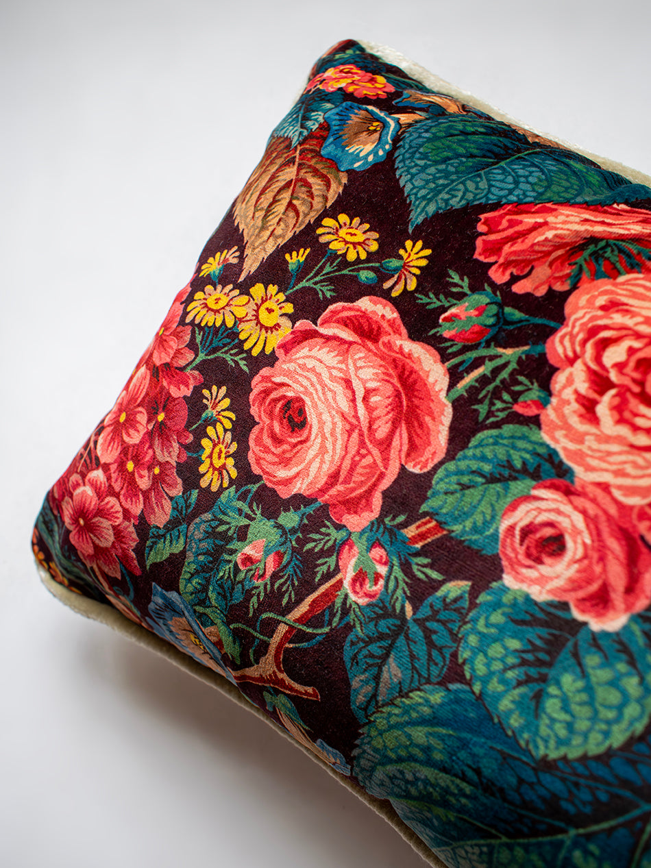 The Brambles Velvet Rectangle Cushion