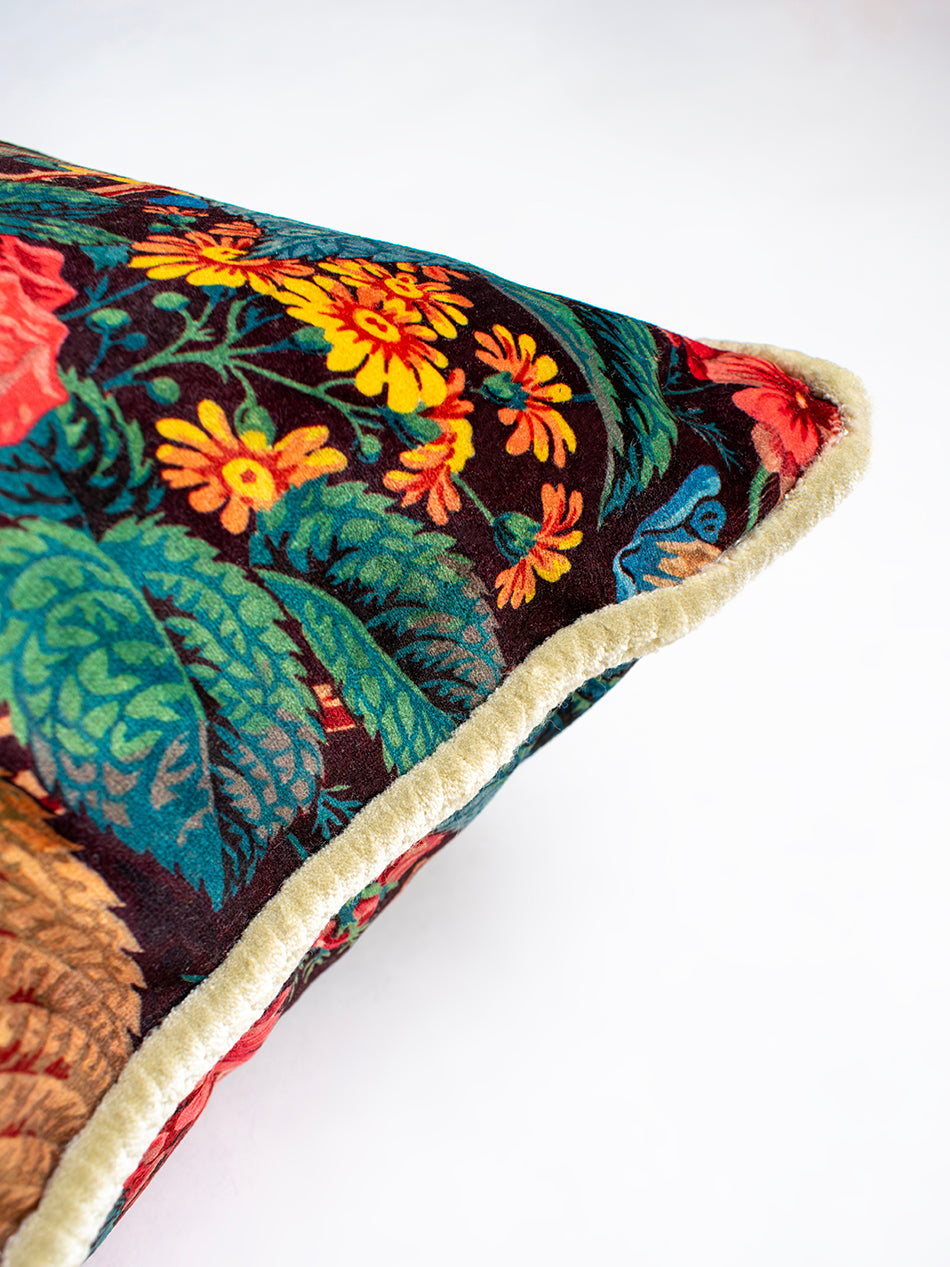 The Brambles Velvet Rectangle Cushion