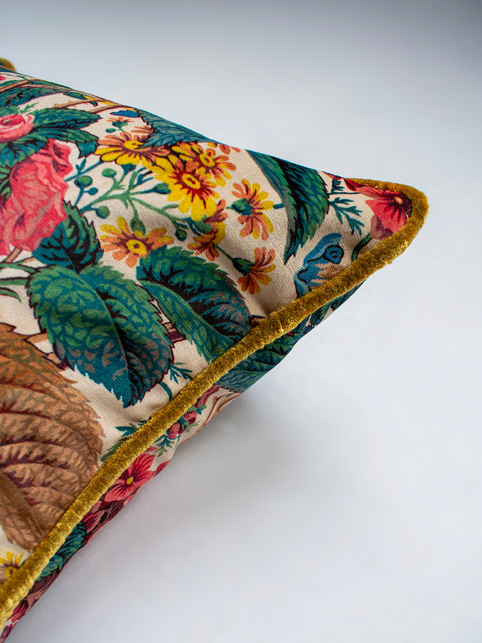 The Brambles Velvet Rectangle Cushion