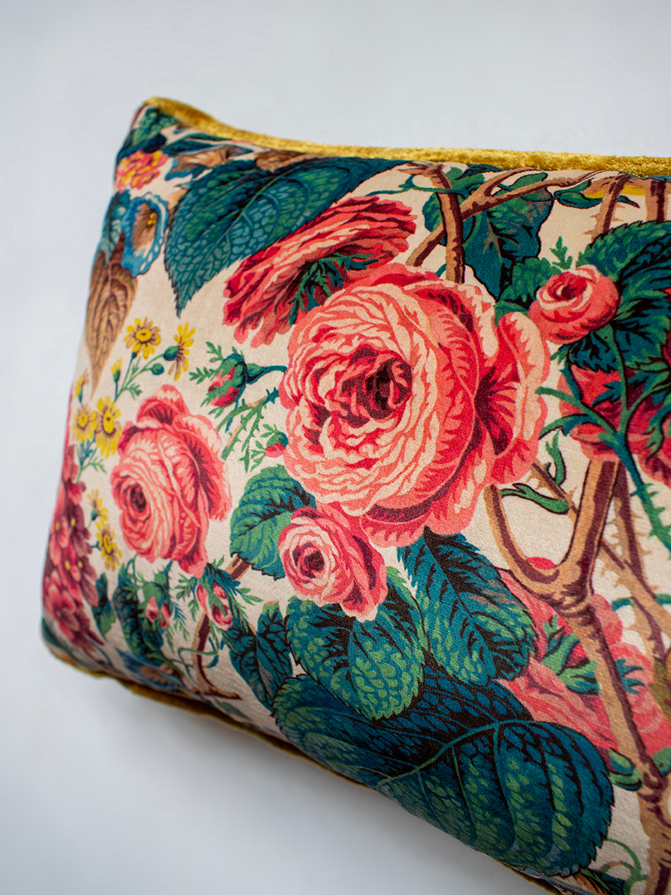 The Brambles Velvet Rectangle Cushion