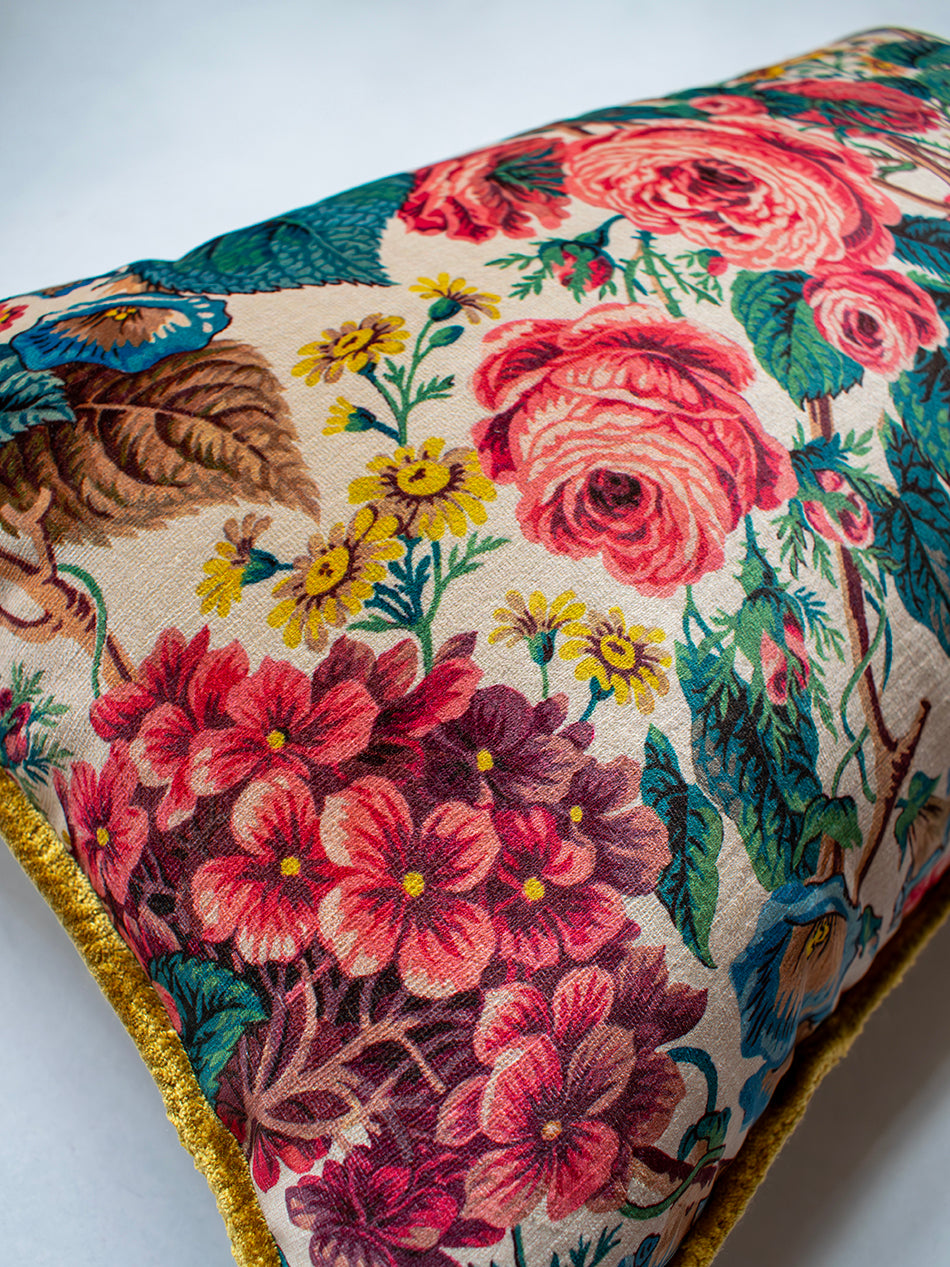 The Brambles Velvet Rectangle Cushion