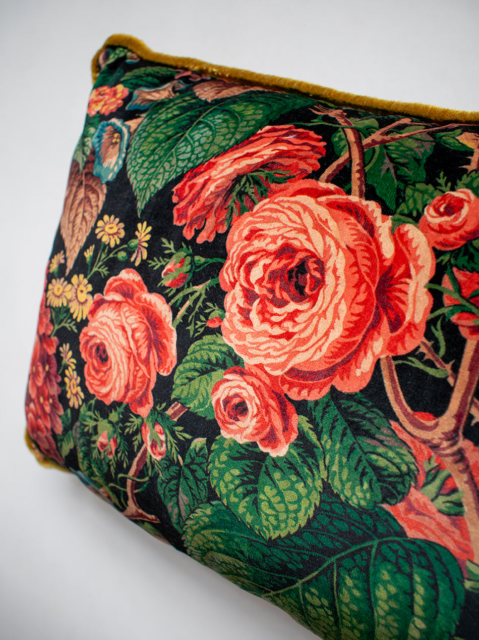 The Brambles Velvet Rectangle Cushion