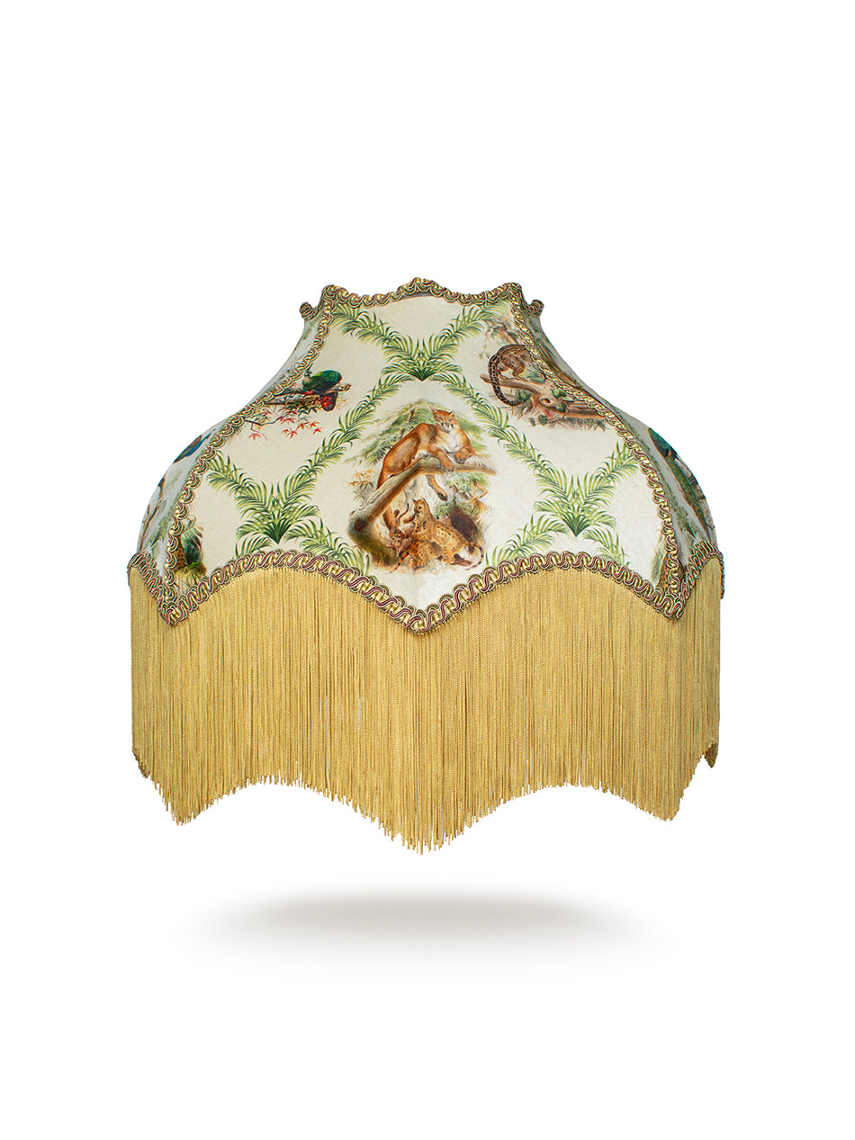 The Fierce & The Fabulous 'Archive Green' Fringed Lampshade