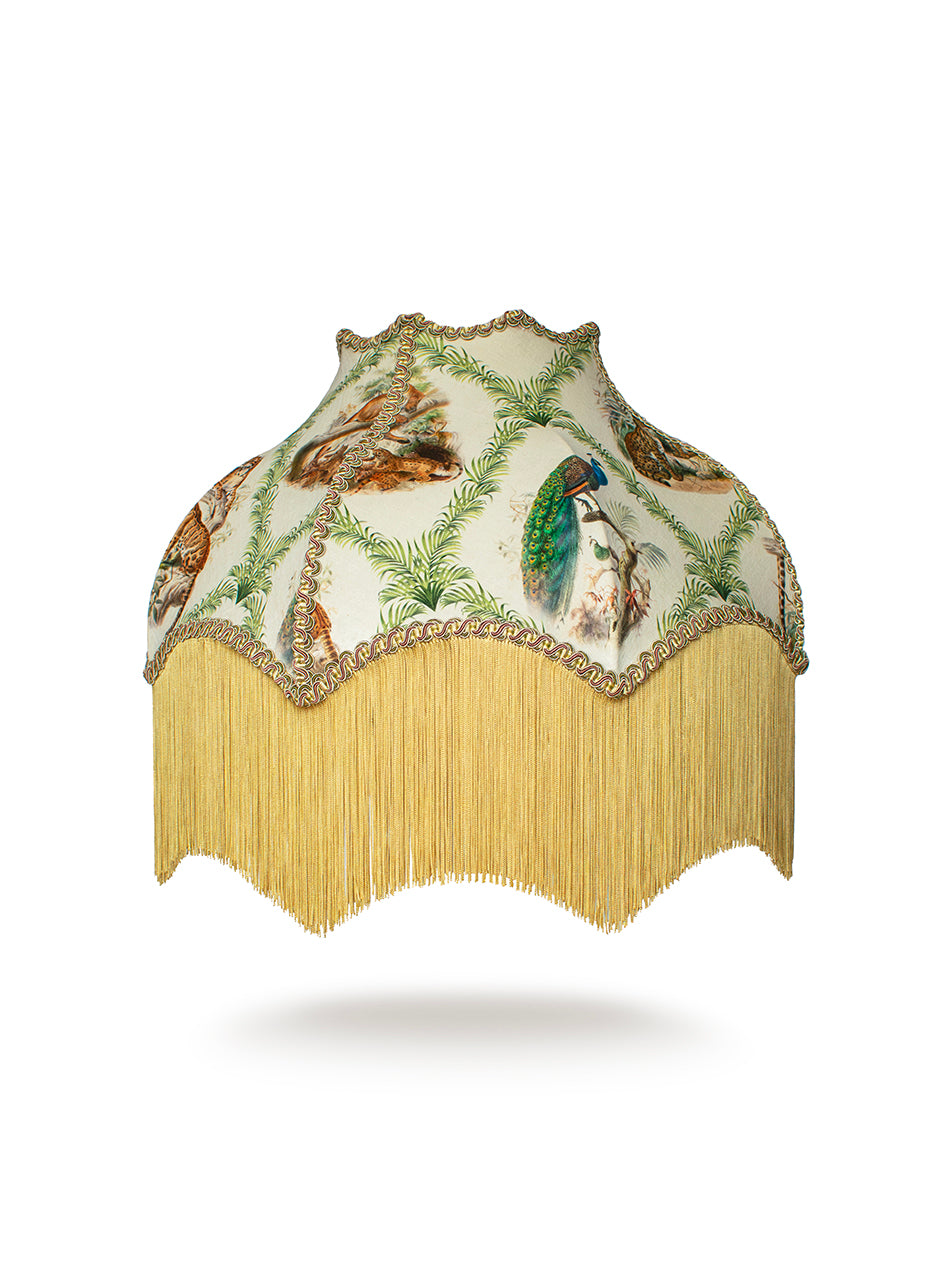 The Fierce & The Fabulous 'Archive Green' Fringed Lampshade