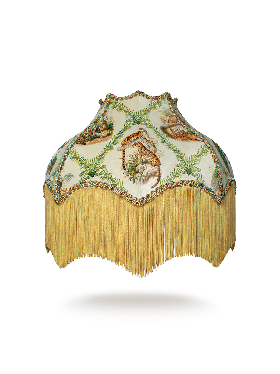 The Fierce & The Fabulous 'Archive Green' Fringed Lampshade