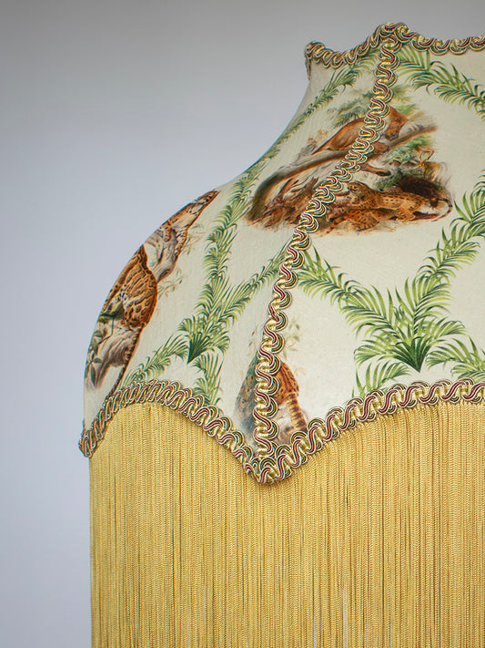 The Fierce & The Fabulous 'Archive Green' Fringed Lampshade