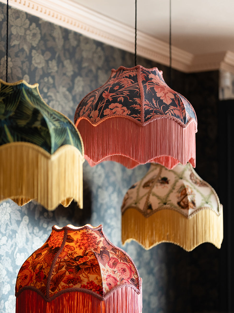 Where The Wildflowers Grow ‘Dusk’ Velvet Handmade Lampshades