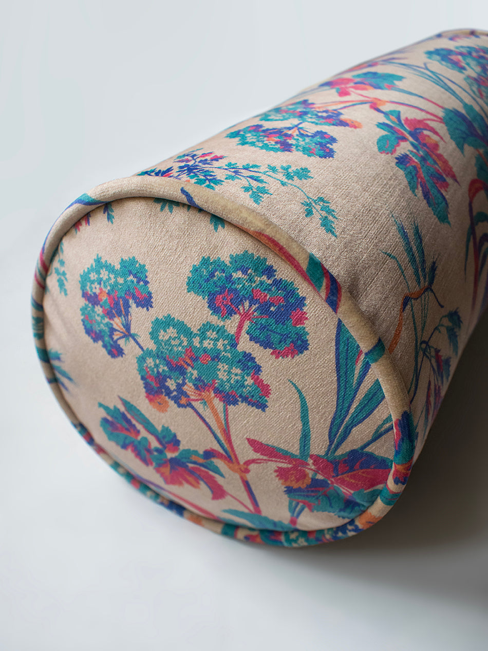Where The Wildflowers Grow 'Warhol' Velvet Bolster Cushion