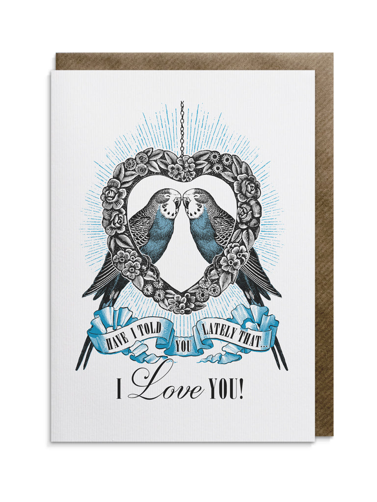Budgie Love Greeting Card