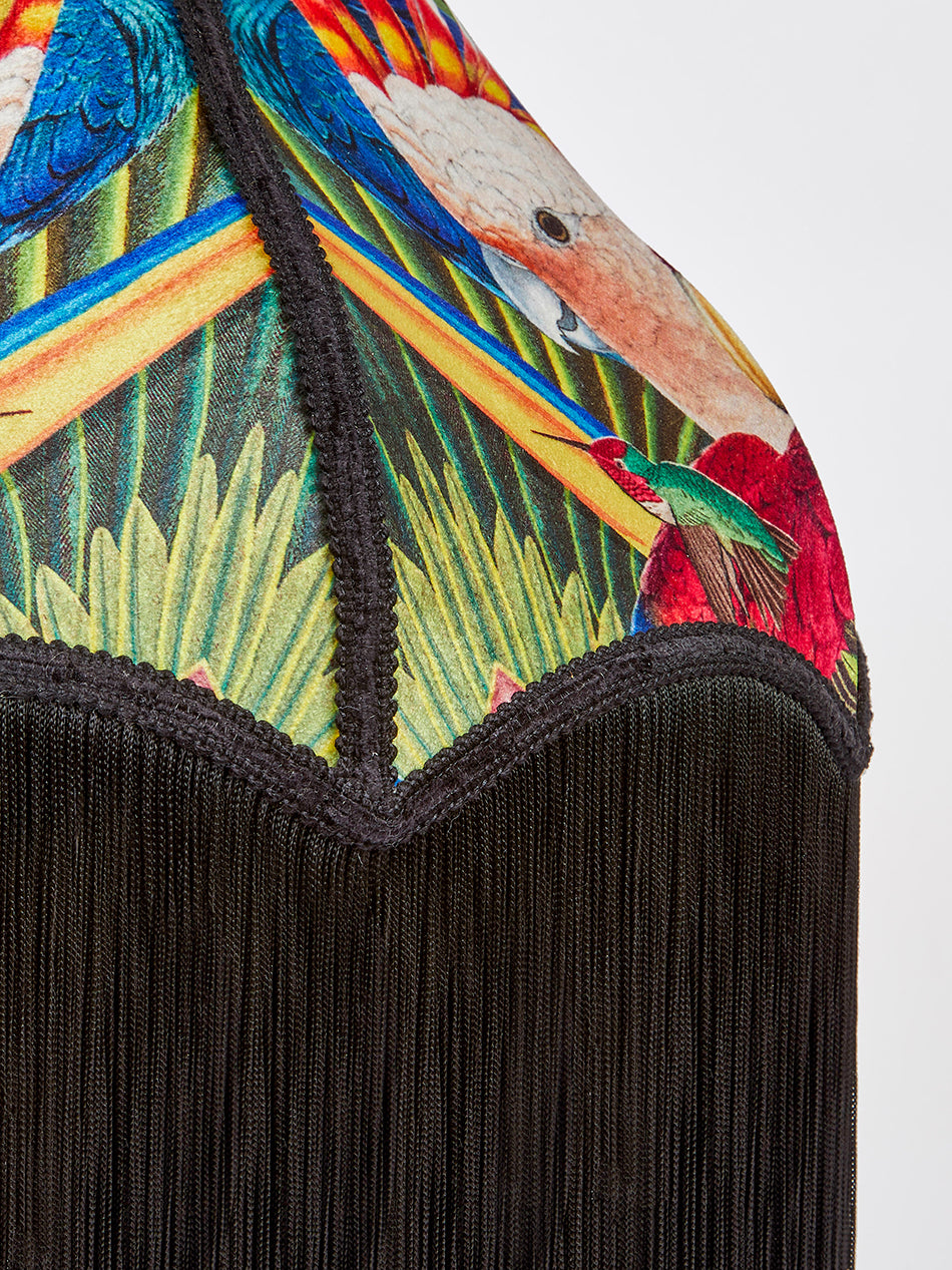 Divine Plumage Fringed Lampshade