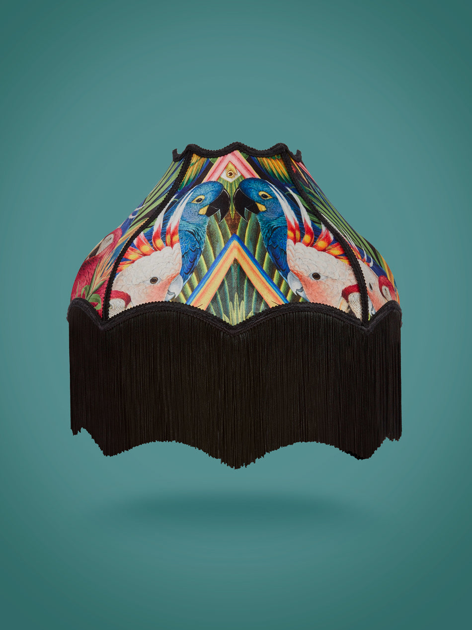 Divine Plumage Fringed Lampshade
