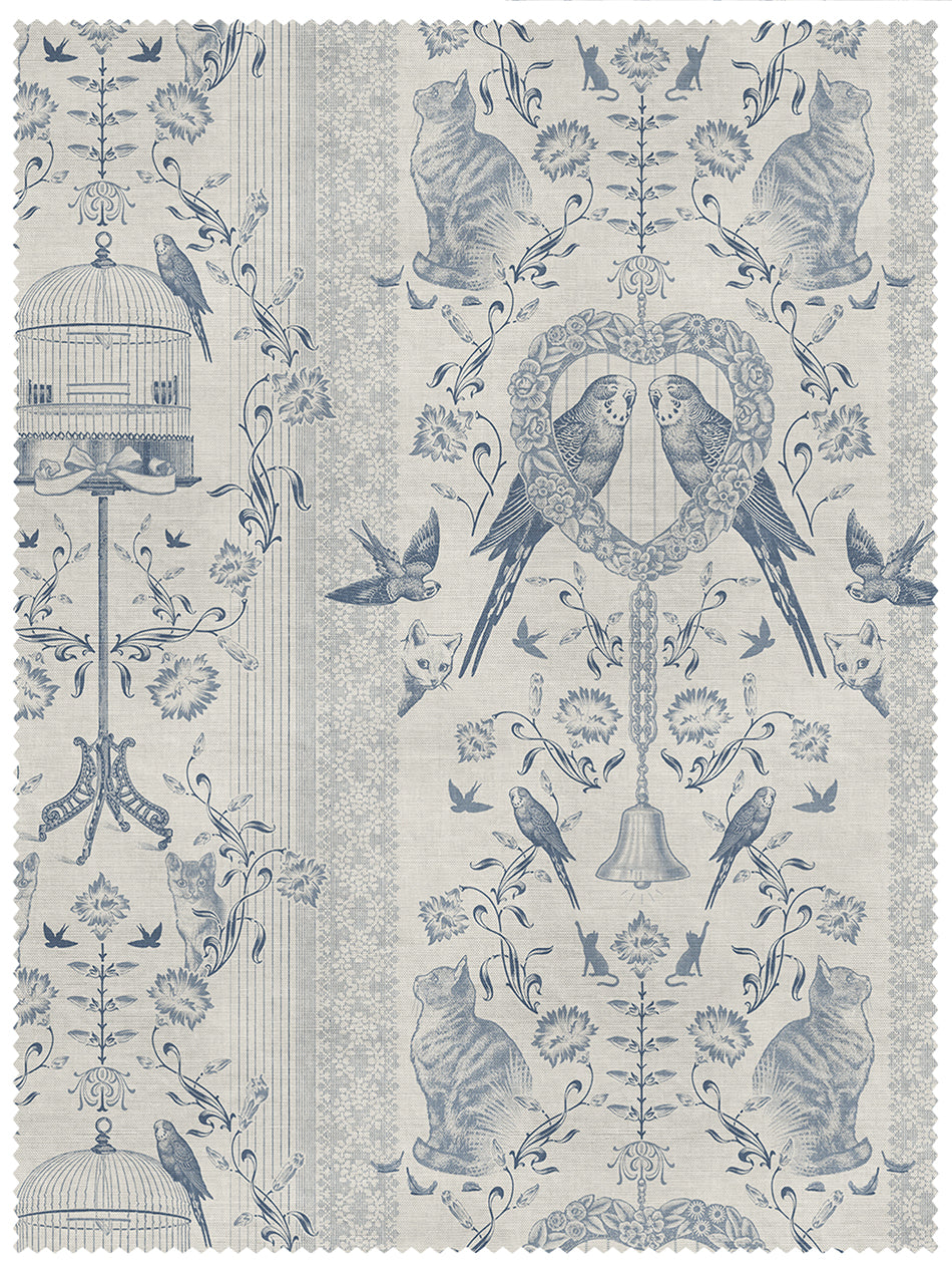 Bye Bye Birdie! 'Delft' Linen Sample