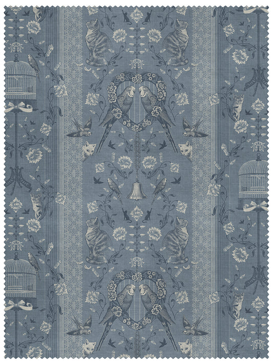 Bye Bye Birdie! 'French Blue' Linen Sample