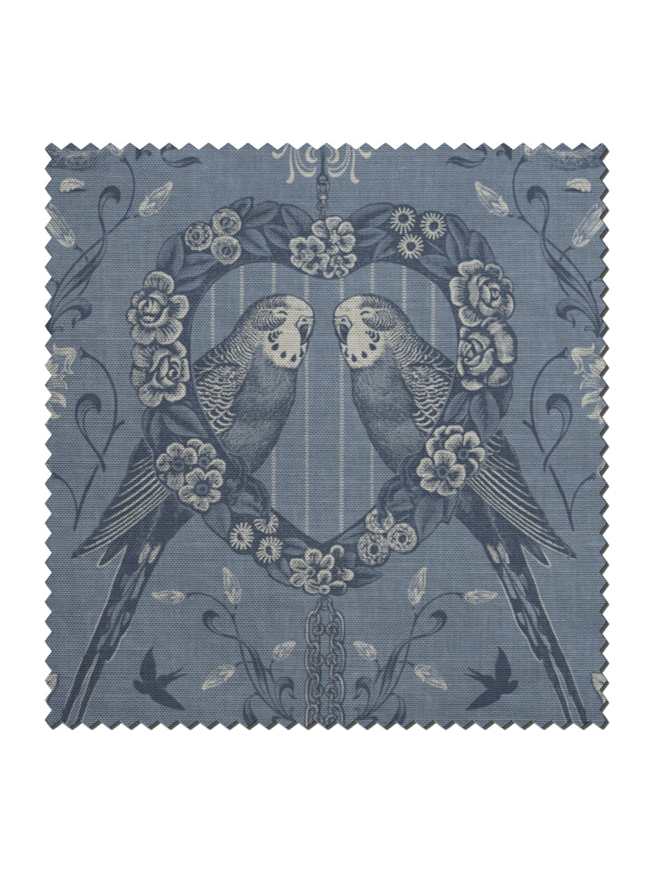 Bye Bye Birdie! 'French Blue' Linen Sample