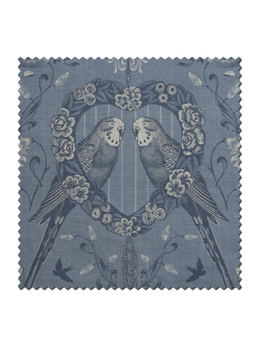 Bye Bye Birdie! 'French Blue' Linen Sample
