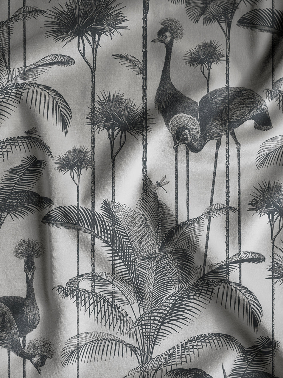 Crane Fonda 'Charcoal' Recycled Velvet Sample