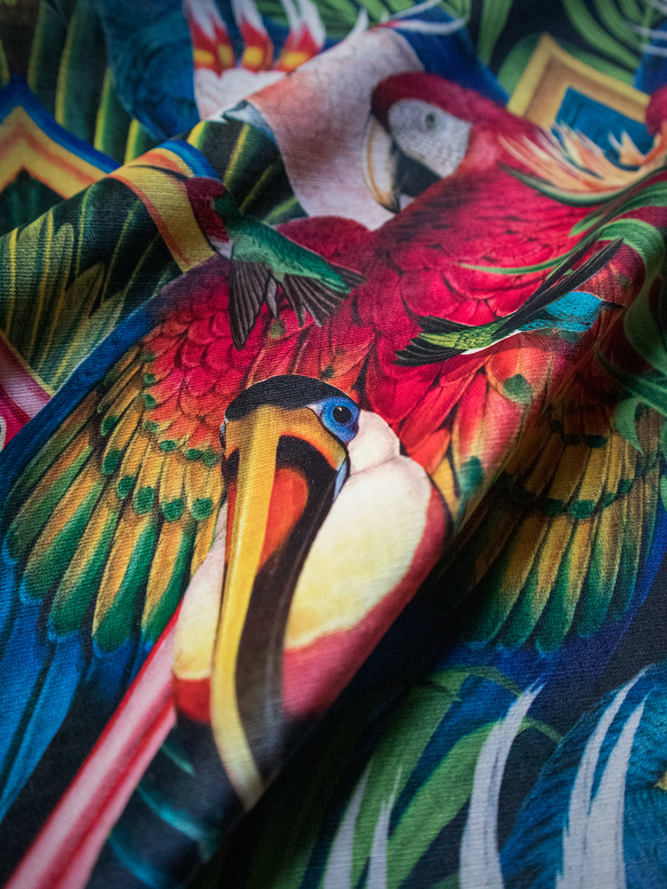 Divine Plumage 'Fiesta' Recycled Velvet Sample