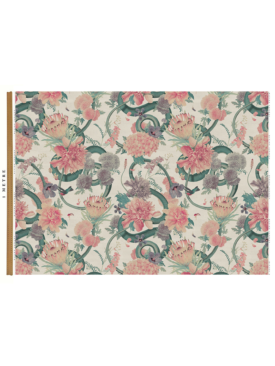 Forbidden Bloom 'Bone White' Recycled Velvet Sample